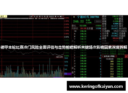 德甲本轮比赛冷门风险全面评估与走势前瞻解析关键场次影响因素深度拆解